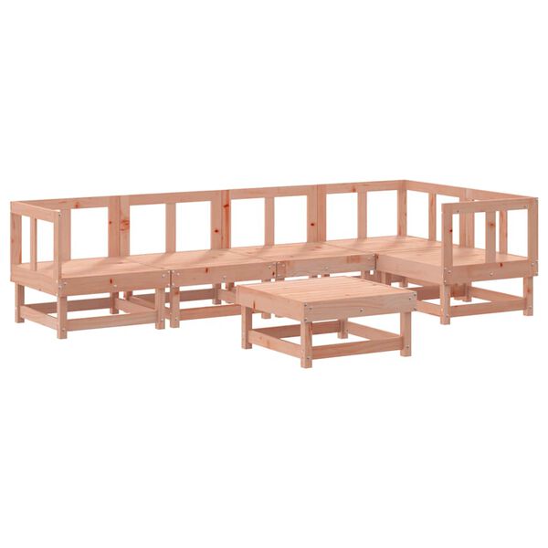 vidaXL Juego de muebles jardín 6 pzas y cojines madera abeto Douglas