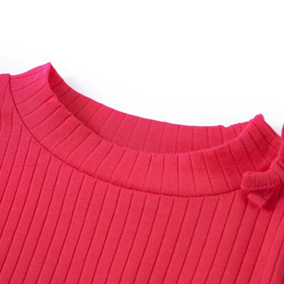 Camiseta infantil de manga larga rosa brillante 92