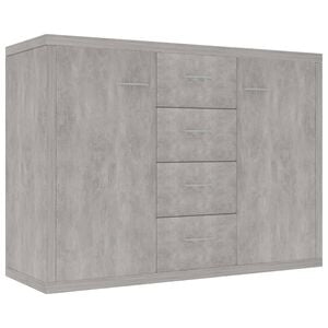 vidaXL Aparador de madera contrachapada gris hormig&oacute;n 88x30x65 cm