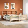 vidaXL Cama con estanter&iacute;a sin colch&oacute;n madera maciza de pino 200x200cm