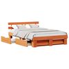 vidaXL Estructura de cama con caj&oacute;n Marr&oacute;n cera 150 x 200 cm