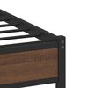 vidaXL Estructura de cama sin colch&oacute;n metal roble marr&oacute;n 180x200 cm