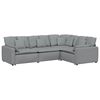 vidaXL Sof&aacute; modular con cojines de tela gris claro