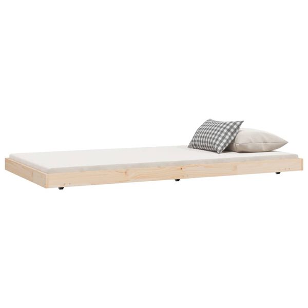 vidaXL Estructura de cama sin colch&oacute;n madera maciza de pino 100x200 cm