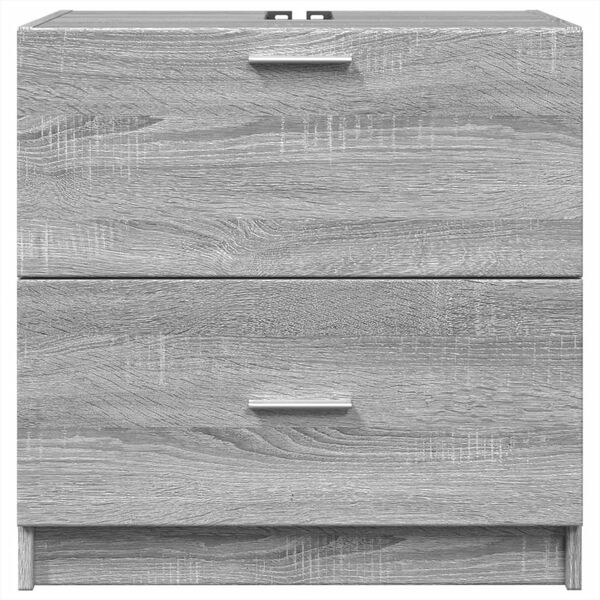 vidaXL Armario de lavabo madera de ingenier&iacute;a gris Sonoma 59x37x59 cm
