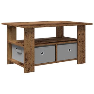 vidaXL Mesa de Caf&eacute; Madera vieja 77 x 55 x 42 cm Madera de ingenier&iacute;a