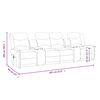 vidaXL Sillón de masaje reclinable 4 plazas con portavasos marrón