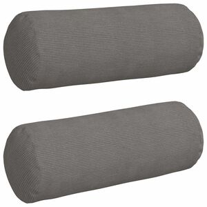 vidaXL Cojines Bolster 2 pcs Gris Claro &Oslash; 25 x 70 cm Tela de pana
