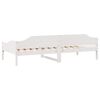 vidaXL Estructura de cama sin colch&oacute;n madera maciza blanca 90x190 cm