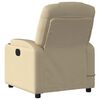 vidaXL Sill&oacute;n reclinable de masaje de tela color crema