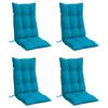 vidaXL Cojines de silla con respaldo alto 4 uds tela Oxford azul claro