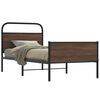 vidaXL Estructura de cama sin colchón 100x190 cm madera marrón roble