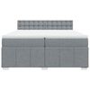 vidaXL Cama box spring con colch&oacute;n tela gris claro 200x200 cm