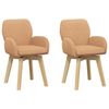vidaXL Sillas de comedor giratorias 2 uds. Boucl&eacute; Beige