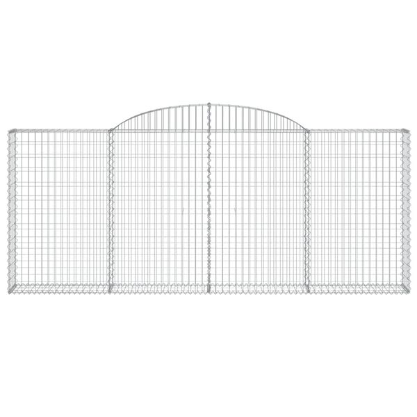 vidaXL Cestas de gaviones 25 uds forma de arco hierro 300x50x120/140cm