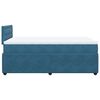 vidaXL Cama box spring con colch&oacute;n terciopelo azul 120x190 cm