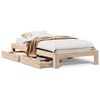 vidaXL Estructura de cama sin colch&oacute;n madera maciza de pino 90x200 cm