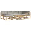 vidaXL Conjunto de sof&aacute;s de exterior 7 uds. Blanco y Gris Claro