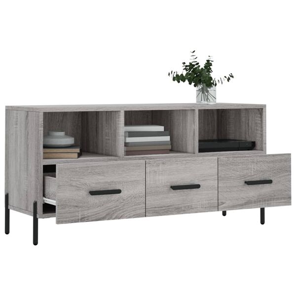 vidaXL Mueble de TV madera de ingenier&iacute;a gris Sonoma 102x36x50 cm