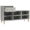 vidaXL Mueble zapatero madera contrachapada gris hormigón 102x36x60 cm