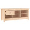 vidaXL Mueble zapatero de madera maciza de pino 110x38x45,5 cm