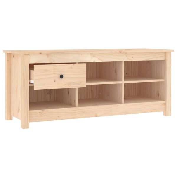 vidaXL Mueble zapatero de madera maciza de pino 110x38x45,5 cm