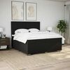 vidaXL Cama box spring con colch&oacute;n tela negro 200x200 cm