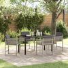 vidaXL Conjunto de Comedor de Jard&iacute;n 5 pcs Gris Claro rat&aacute;n sint&eacute;tico