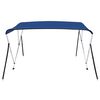 vidaXL Toldo Bimini de 3 arcos azul 183x160x137 cm
