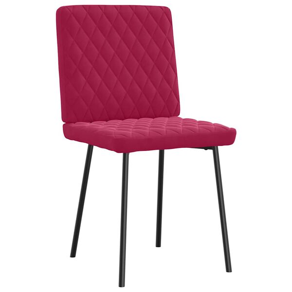 vidaXL Sillas de comedor 2 unidades terciopelo rojo tinto