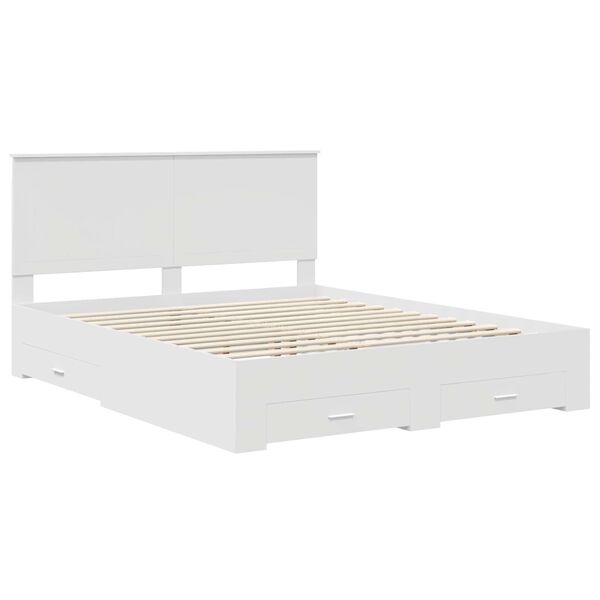 vidaXL Estructura de cama con caj&oacute;n 160 x 200 cm Madera de ingenier&iacute;a