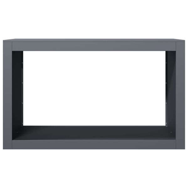 vidaXL Le&ntilde;ero de acero gris antracita 100x40x60 cm