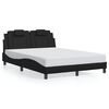 vidaXL Estructura de cama Viana con LED sin colch&oacute;n negro 120x200 cm