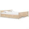 vidaXL Estructura de cama con 4 cajones madera maciza pino 200x200 cm