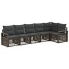 vidaXL Conjunto de sof&aacute;s de jard&iacute;n 6 uds. Gris rat&aacute;n sint&eacute;tico