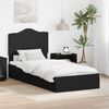vidaXL Cama con almacenamiento Negro 100 x 200 cm Madera de ingenier&iacute;a