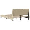 vidaXL Estructura de cama sin colch&oacute;n Hanko tela color crema 140x190 cm