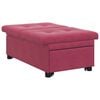 vidaXL Sof&aacute; cama Rojo vino 194 x 67 x 82 cm Terciopelo