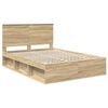 vidaXL Estructura de cama Sonoma 140 x 190 cm Madera de pino macizo