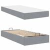 vidaXL Estructura de cama con colch&oacute;n 2 pcs Gris claro tela