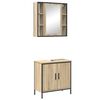 vidaXL Juego de muebles de ba&ntilde;o 2 pcs Marr&oacute;n Madera contrachapada