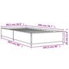 vidaXL Estructura cama madera ingenier&iacute;a metal gris Sonoma 100x200 cm