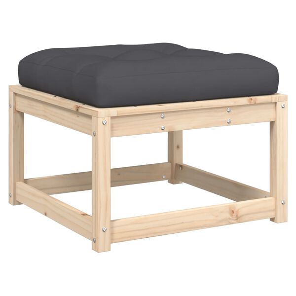 vidaXL Juego de sof&aacute;s de jard&iacute;n 5 pzas con cojines madera maciza pino