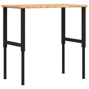 vidaXL Banco de trabajo rectangular madera maciza 100x60x(71,5-98) cm