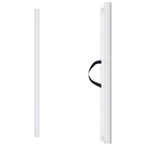 vidaXL Puerta retráctil para mascotas blanca 117,5x125 cm