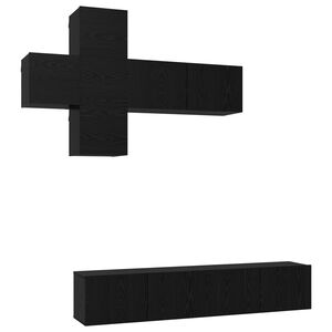 vidaXL Conjunto de mueble de TV 3 pcs Madera de Ingenier&iacute;a
