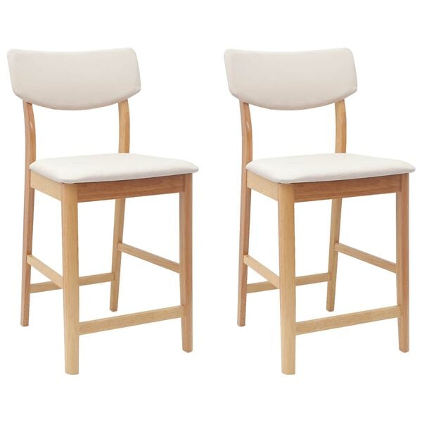vidaXL Sillas de comedor 2 pcs Natural 48 x 49 x 95 cm