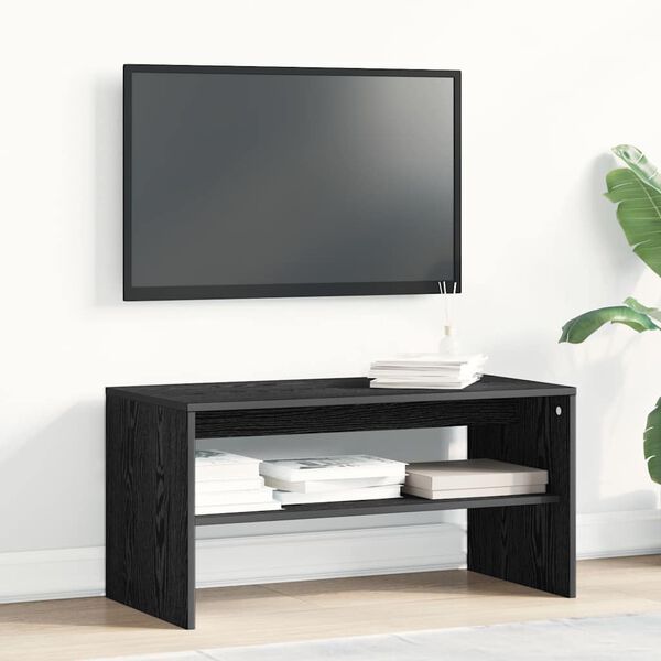 vidaXL Mueble de TV madera de ingenier&iacute;a roble negro 80x40x40 cm