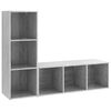 vidaXL Muebles de sal&oacute;n 2 piezas madera ingenier&iacute;a gris hormig&oacute;n