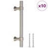 vidaXL Tiradores para armarios 10 uds acero inoxidable plateado 96 mm